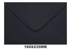 ENV.CONVITE 160X235 C/100 80G PRETO