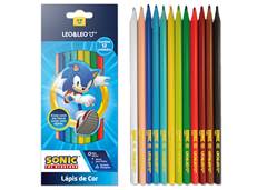 LAPIS COR CORES PERSONAGENS SONIC C/12