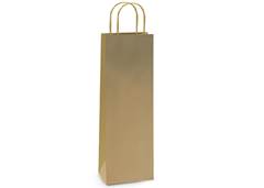 SACOLA P/GARRAFA METALIZADA OURO 35X13CM