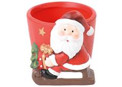POTES PAPAI NOEL 8X7X7CM VERMELHO