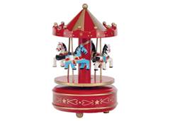 CAIXA MUSICAL CARROSEL C/MOVIMENT 18CM