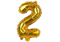 BALAO METALIZADO 2 DOURADO C/1 35X23CM