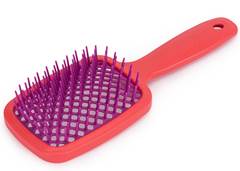 ESCOVA DE CABELO QUADRADA RICCA FLEX ULTRA LIGHT FRAMBOESA