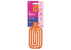 ESCOVA DE CABELO QUADRADA RICCA WET E DRY LARANJA