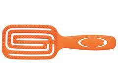 ESCOVA DE CABELO QUADRADA RICCA WET E DRY LARANJA