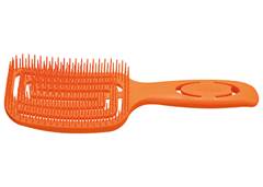ESCOVA DE CABELO QUADRADA RICCA WET E DRY LARANJA