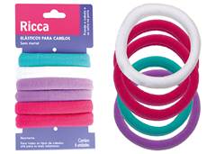 ELASTICO PARA CABELO RICCA GROSSO C/6 SUMMER