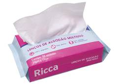 LENCO DE ALGODAO RICCA MULTIUSO 14X19CM C/50