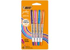 CANETA ESFEROGRAFICA BIC GEL 0,5MM COM 4 CORES