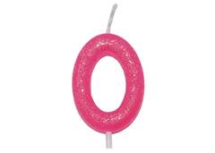 VELA ANIVERSARIO N°0 ROSA NEON