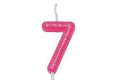 VELA ANIVERSARIO N°7 ROSA NEON