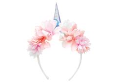 TIARA UNICORNIO C/FLORES 17X25CM COLORID