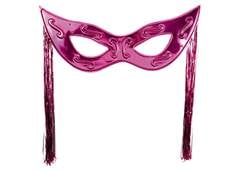 MASCARA METALIZADA COM CHICOTE 77X100CM PINK