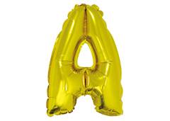BALAO METALIZADO LETRA A 16'' DOURADO