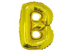 BALAO METALIZADO LETRA B 16'' DOURADO