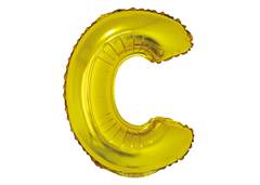 BALAO METALIZADO LETRA C 16   DOURADO