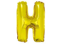 BALAO METALIZADO LETRA H 16'' DOURADO