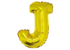 BALAO METALIZADO LETRA J 16'' DOURADO