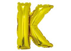 BALAO METALIZADO LETRA K 16'' DOURADO