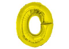 BALAO METALIZADO LETRA O 16'' DOURADO