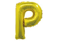 BALAO METALIZADO LETRA P 16'' DOURADO