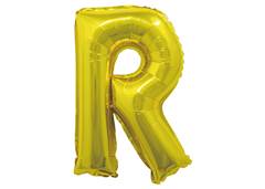 BALAO METALIZADO LETRA R 16'' DOURADO