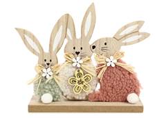 ENFEITE FAMILIA DE COELHO FUN 14,5X18,5CM