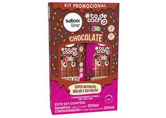 SHAMPOO 300ML+CONDICIONADOR 200ML SALON KIDS TDC CHOCOLATE