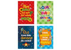 CARTAZ DECORATIVO 31CM C/4 ARRAIA