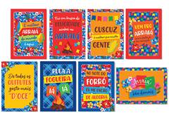 CARTAZ DECOR ARRAIA BAO DEMAIS L25XA35CM C/8