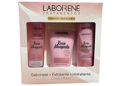 SABONETE LIQUIDO HIDRATANTE  E ESFOLIANTE LABORENE 200ML ROSA MOSQUETA