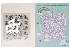 LIVRO ATIVIDADE E ADESIVOS METALIZADOS UNICORNIO