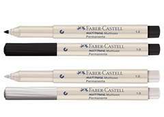 MARCA TEXTO FABER CASTELL MULTIMARK BASSIC PRETO E BRANCO