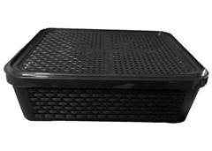 CAIXA ORGANIZADORA RATTAN 13L C/TP 39X29X11CM