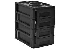 GAVETEIRO C/4 GAVETAS ARCA PLAST PRETO