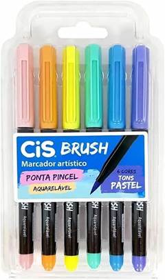 CANETA MARCADOR BRUSH C/6 CORES PASTEL