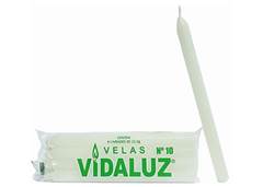 VELA N°10 VIDALUZ 22,5G PLASTICA C/8