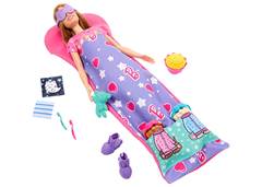 BONECA BARBIE FESTA DO PIJAMA COM CACHORRO