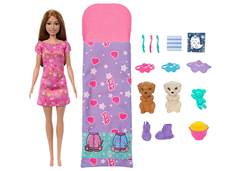 BONECA BARBIE FESTA DO PIJAMA COM CACHORRO