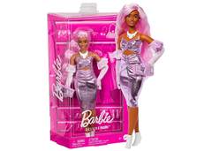 BONECA BARBIE CABELO ROSA VESTIDO BRILHANTE