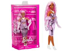 BONECA BARBIE CABELO ROSA VESTIDO BRILHANTE