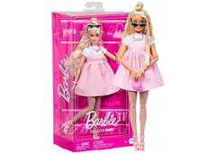 BONECA BARBIE CABELO LOIRO VESTIDO ROSA COM LACO