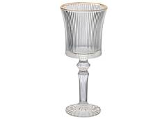 JOGO TACAS PARA AGUA E VINHO 260ML COM BORDA DOURADA
