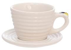 XICARA CAFE COM PIRES 90ML COM 2 BEE PORCELANA