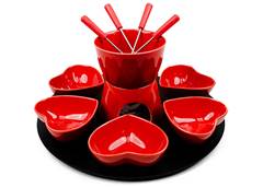 CONJ FONDUE MONS C/14 PCS VERMELHO