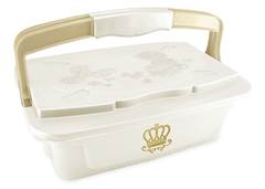 ORGANIZADOR INFANTIL 5,6L BRANCO E DOURADO