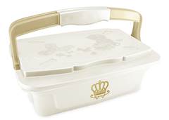 ORGANIZADOR INFANTIL 3L BRANCO E DOURADO