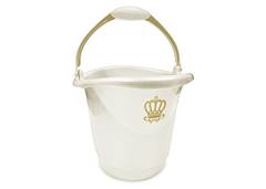 BALDE INFANTIL 13L BRANCO E DOURADO