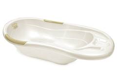BANHEIRA INFANTIL 22L ACONCHEGO BRANCO E DOURADO
