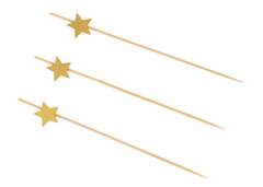 PALITO BAMBU P/PETISCOS 12CM ESTRELA DOURADA